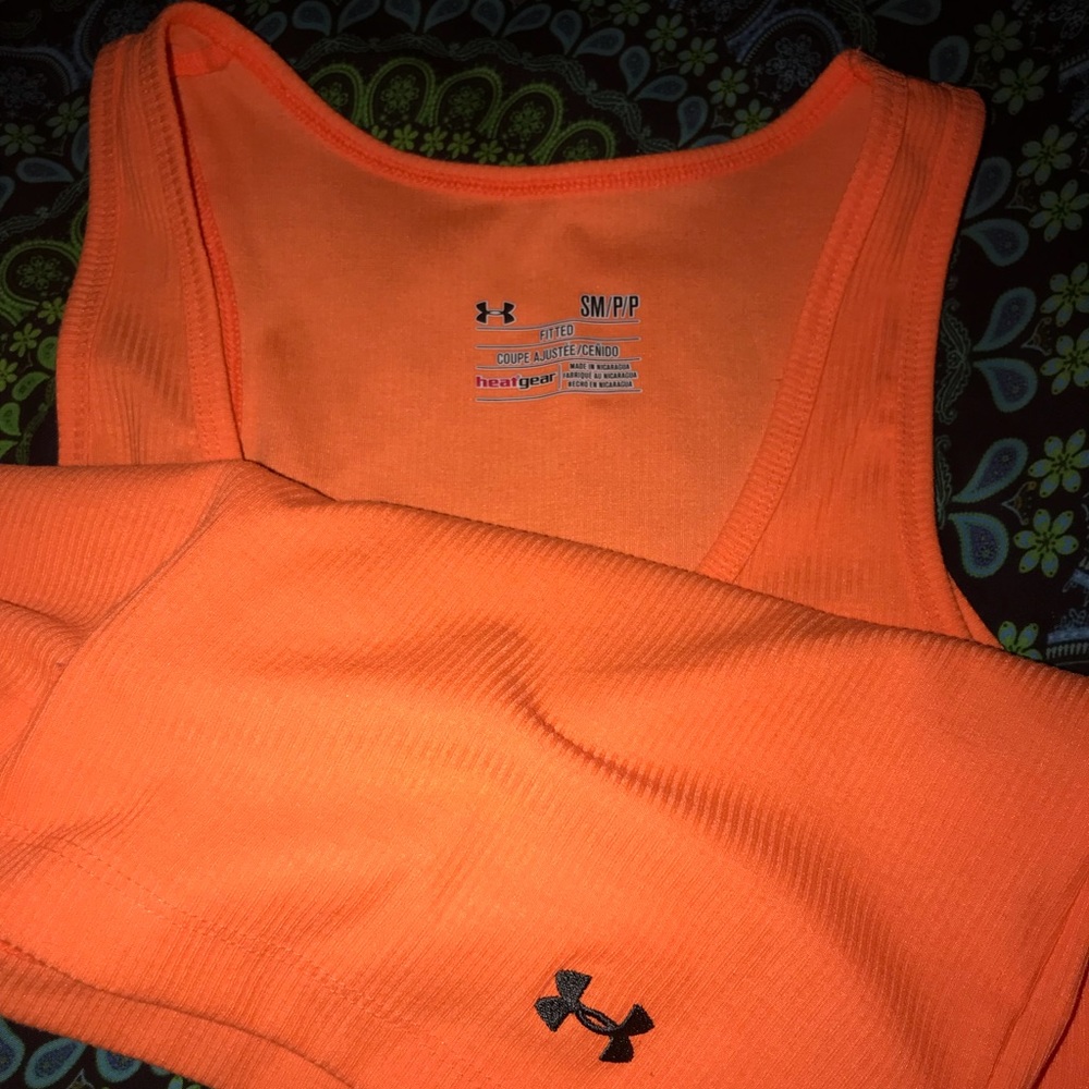Neon orange under armor tank top, Christmas - Picture 2 of 4